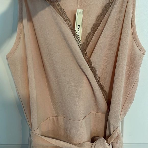 Casual Peach mid length dress size M NWT - Picture 3 of 8